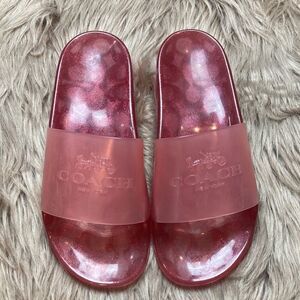 Coach Ulyssa Pink Jelly Slides